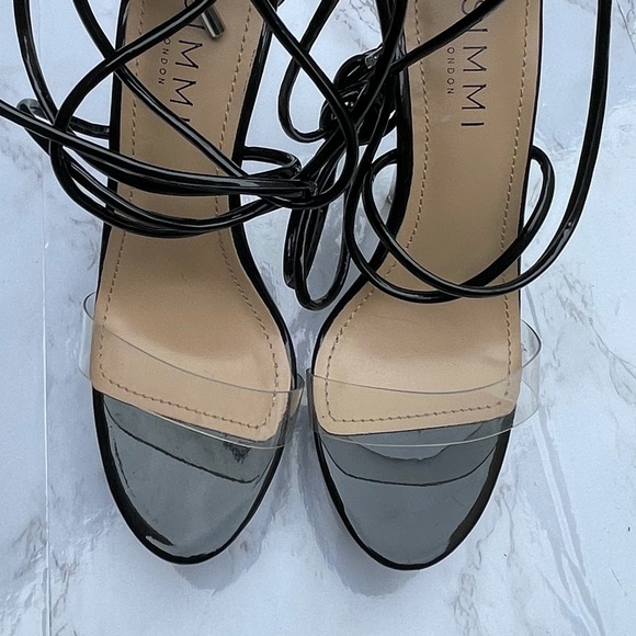 NEW Simmi London destiny black clear platform heel - Picture 8 of 10